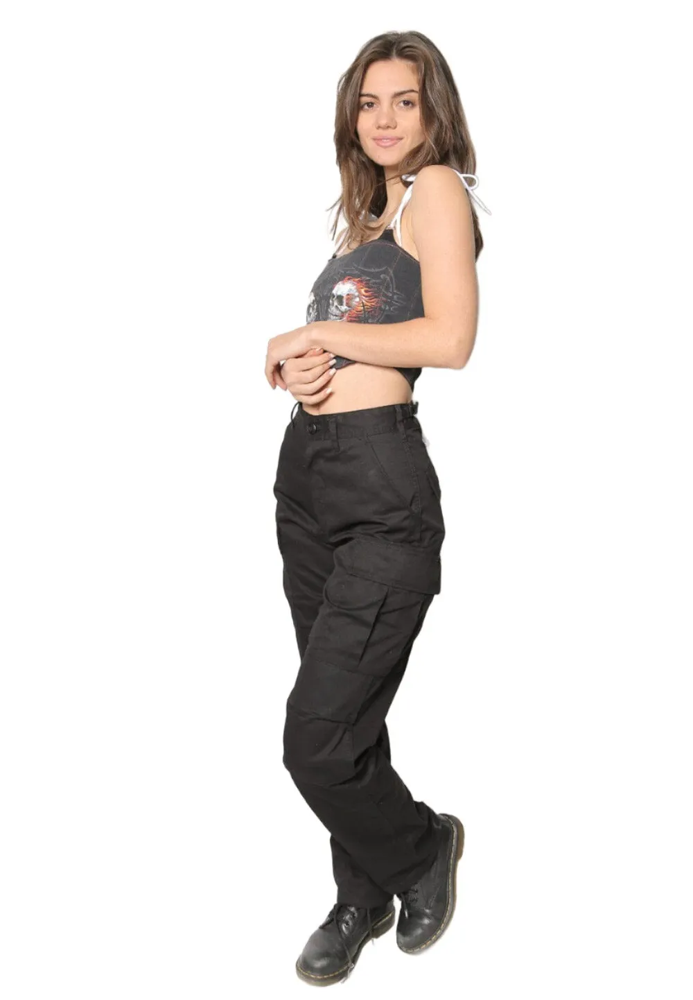 iamkoko - "Black Cargo Pants" - Adjustable Waist Perfect Fit