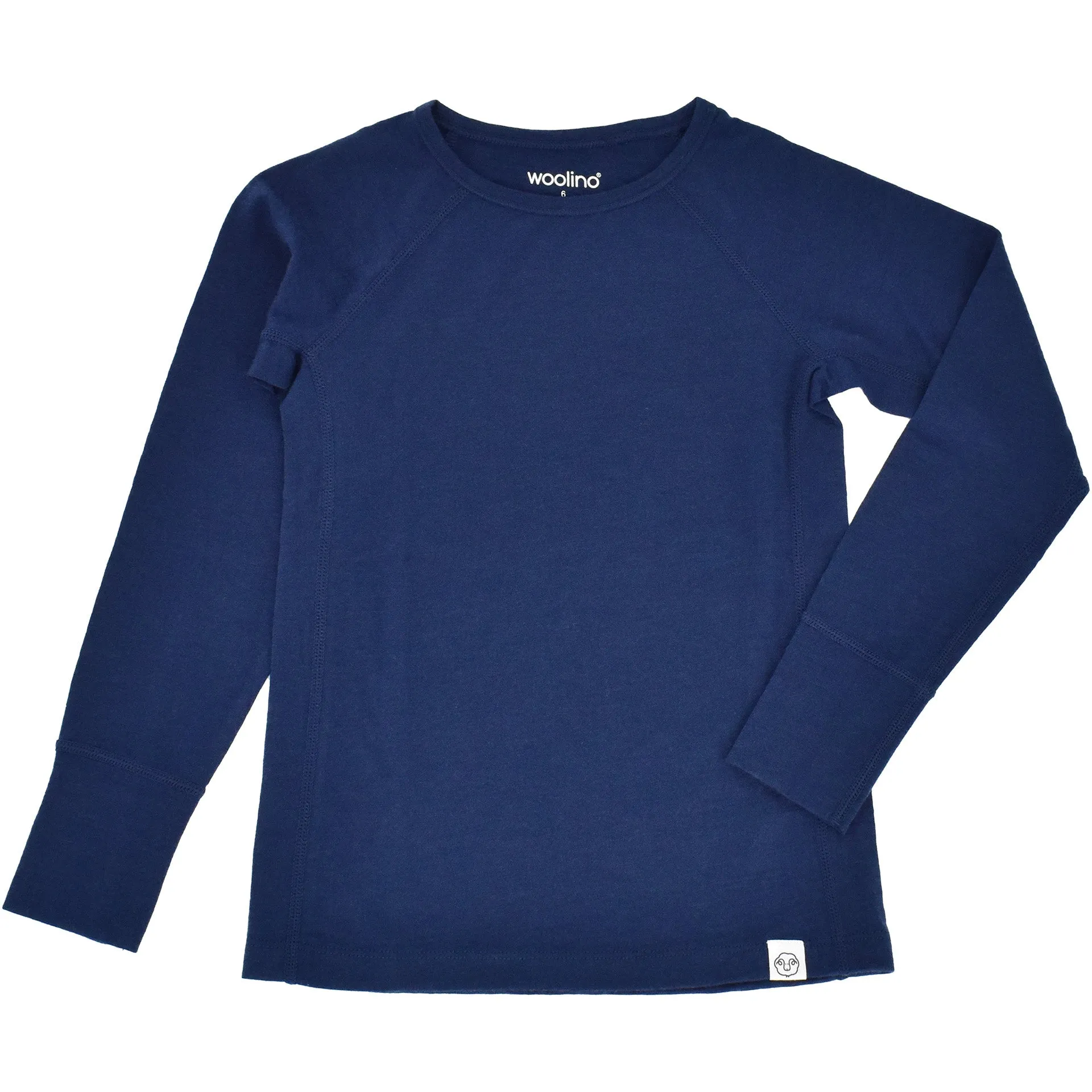 Imperfect Kids Merino Wool Base Layer, Long Sleeve Top, Deep Blue