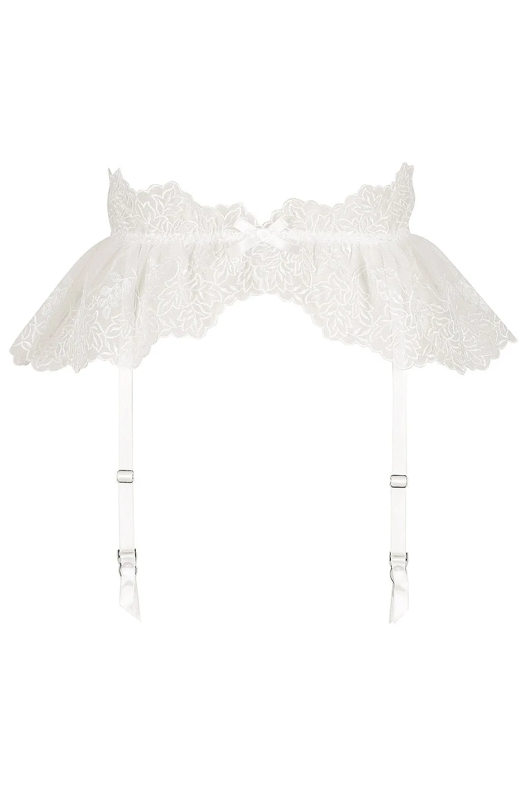 Jasmine Garter Belt White