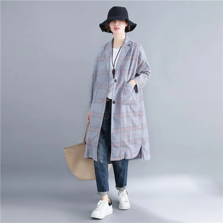 Johnny English Plaid Trench Coat