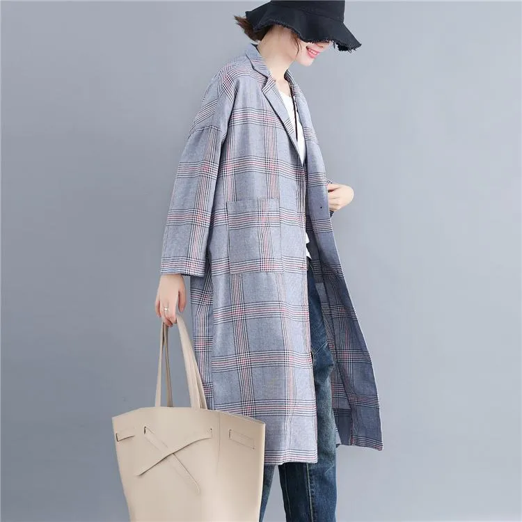 Johnny English Plaid Trench Coat