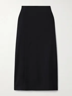 Kavi wool wrap midi skirt