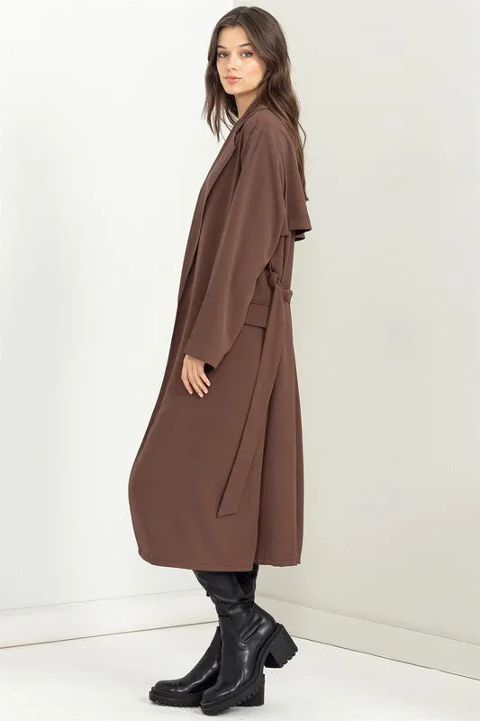 Keep Me Close Belted Women's Trench Coat