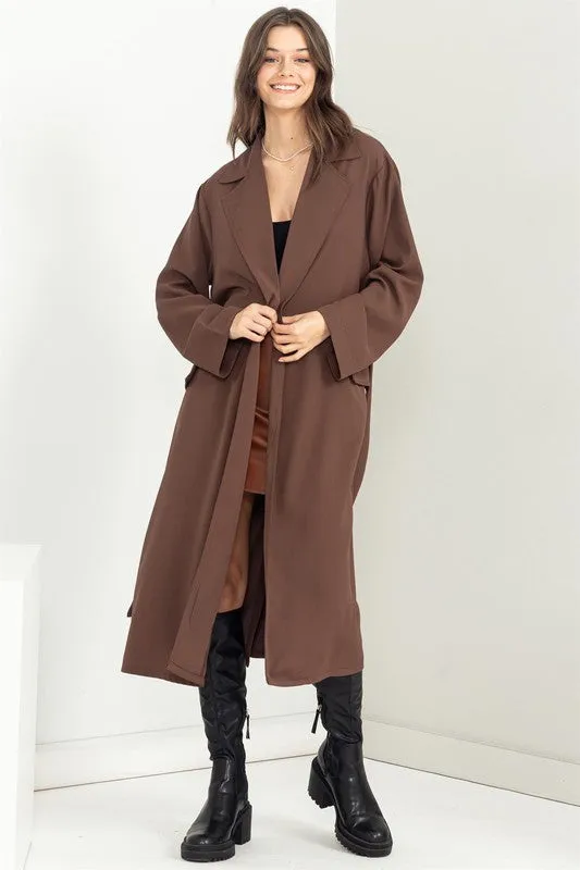 Keep Me Close Belted Women's Trench Coat