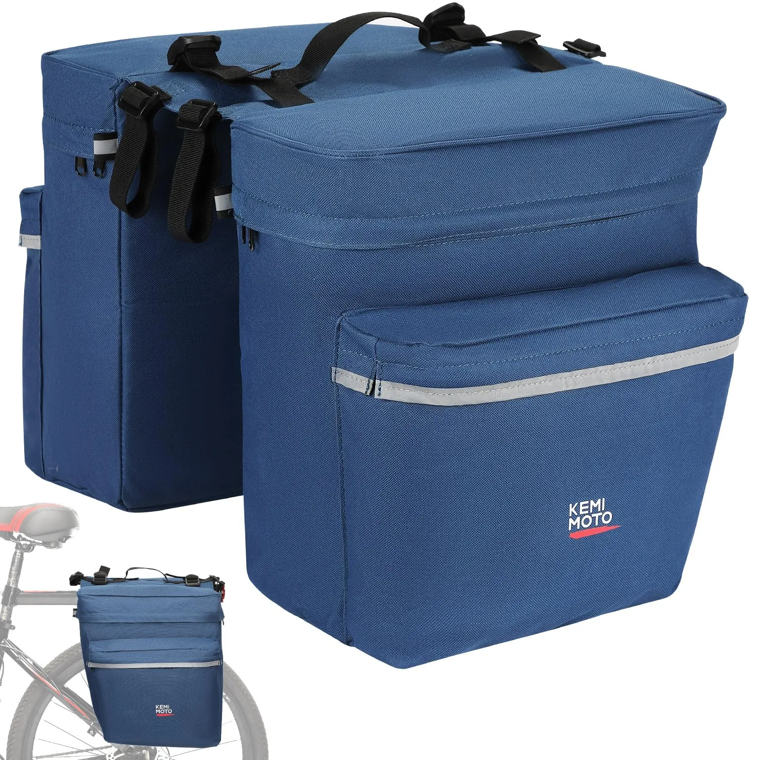 Kemimoto Bike Bag Bicycle Panniers Rear Rack Bag