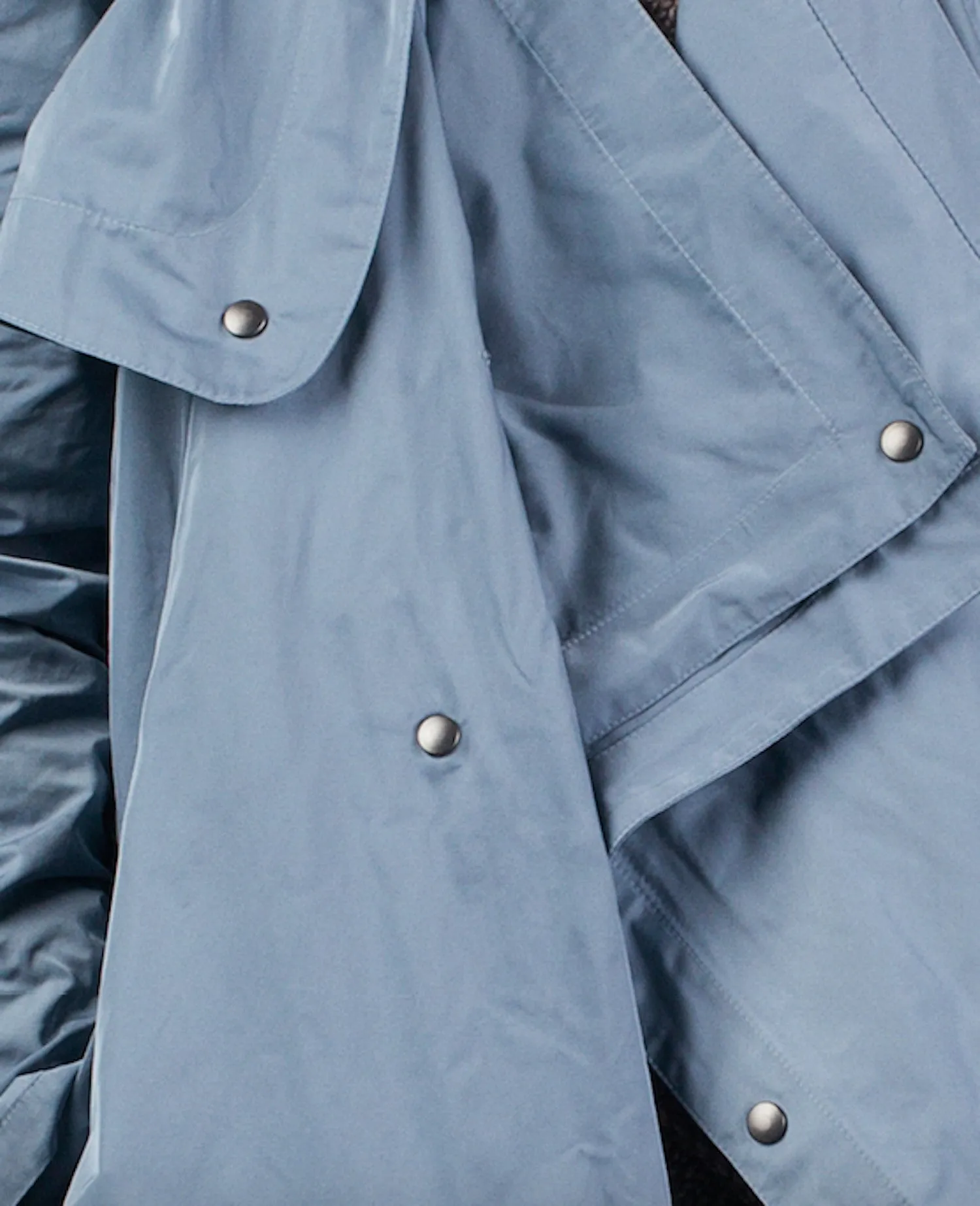 KristarDesign - Steel blue transeasonal trench coat Anna French