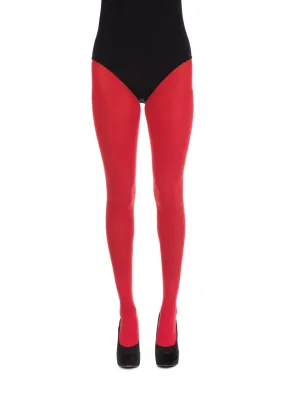 Ladies Womens Coloured Fashion Opaque Tights in red