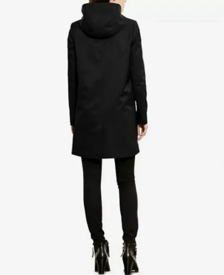 Lauren Ralph Lauren Hooded Single-Breasted A-Line Raincoat