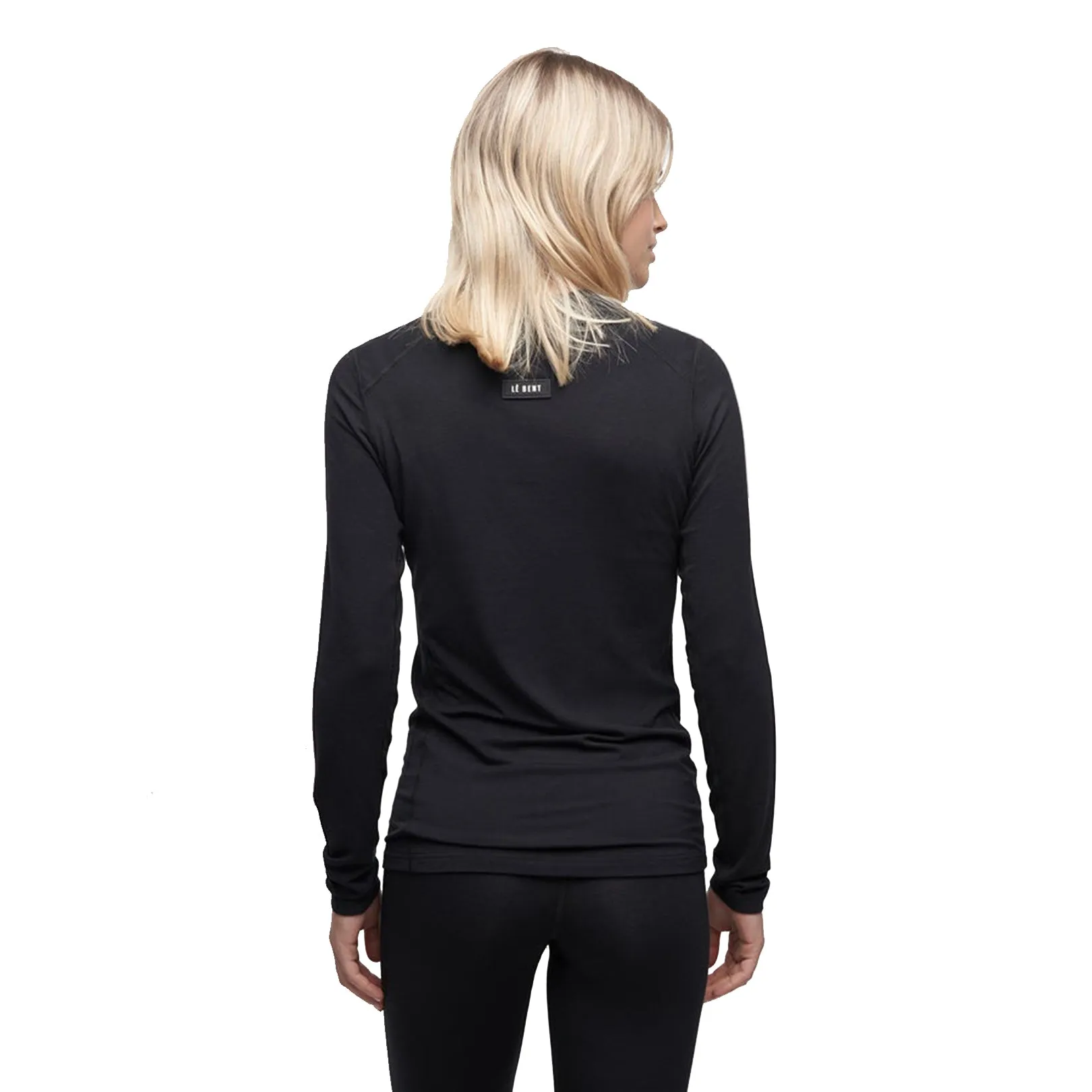 Le Bent Women's Core 200 Lightweight Crew Top 2025 Black