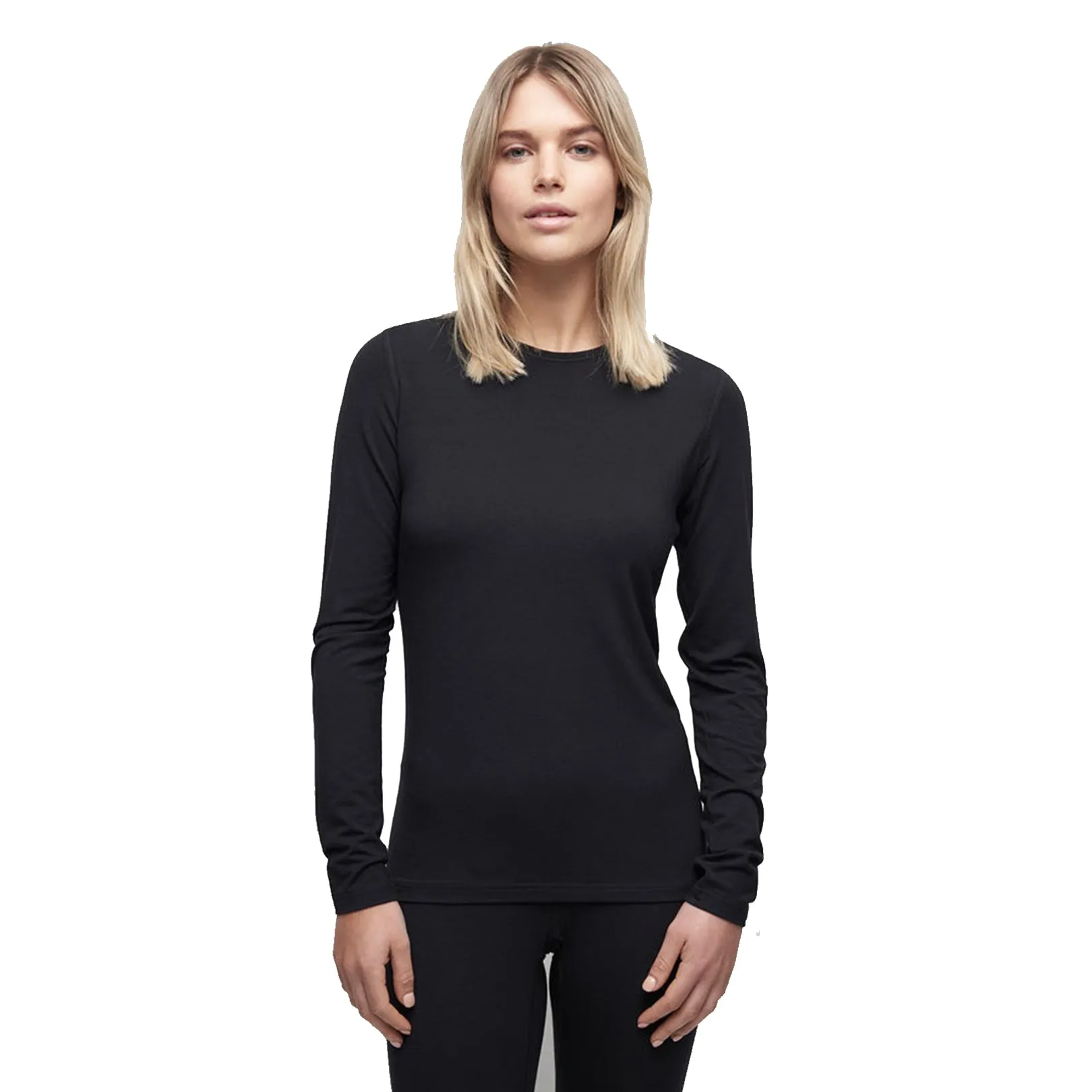 Le Bent Women's Core 200 Lightweight Crew Top 2025 Black