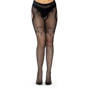 Leg Avenue Suspender Tight In Duchess Lace Size 6 To 12