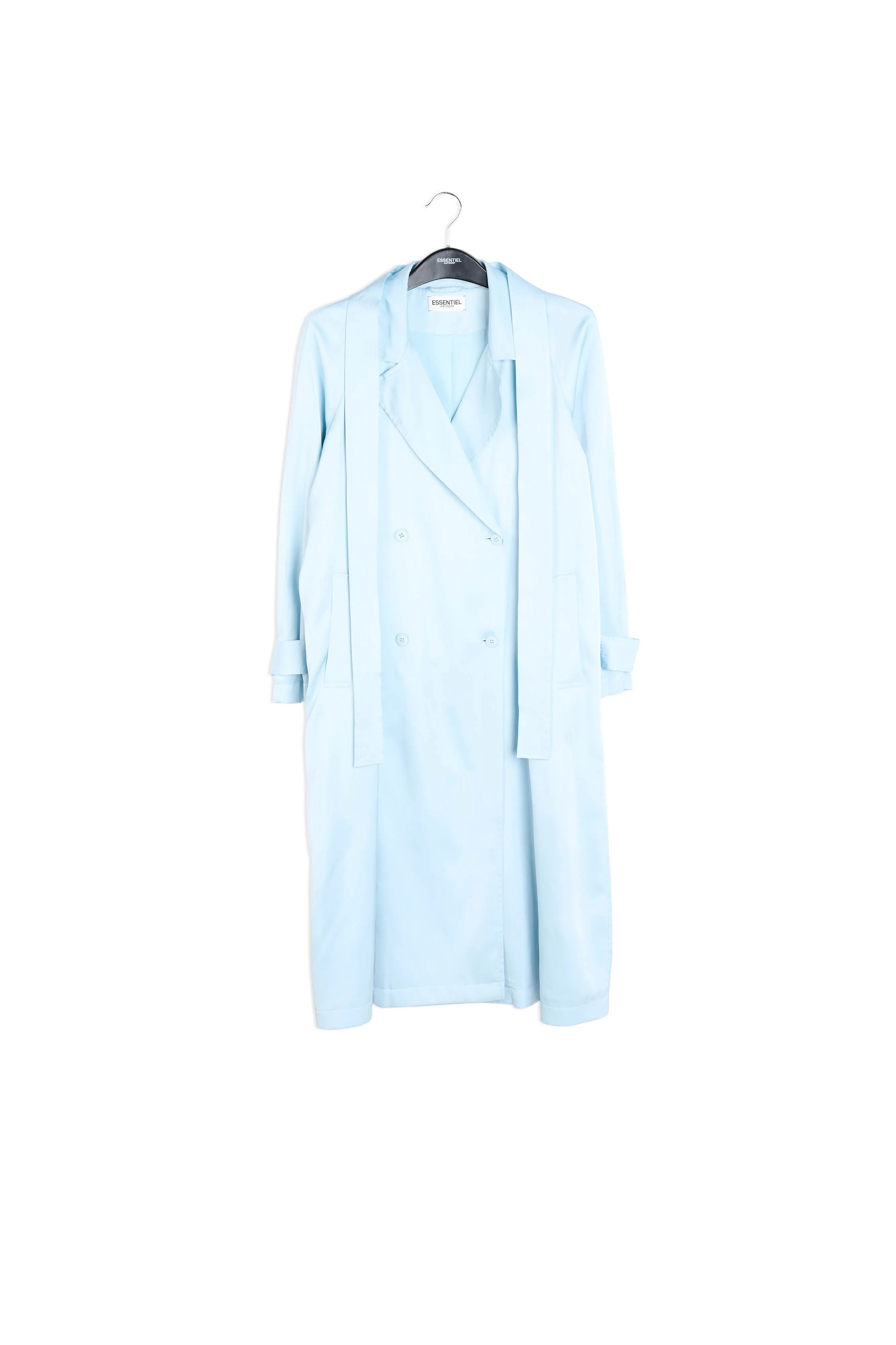 Light blue trench coat dress