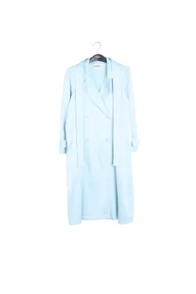 Light blue trench coat dress