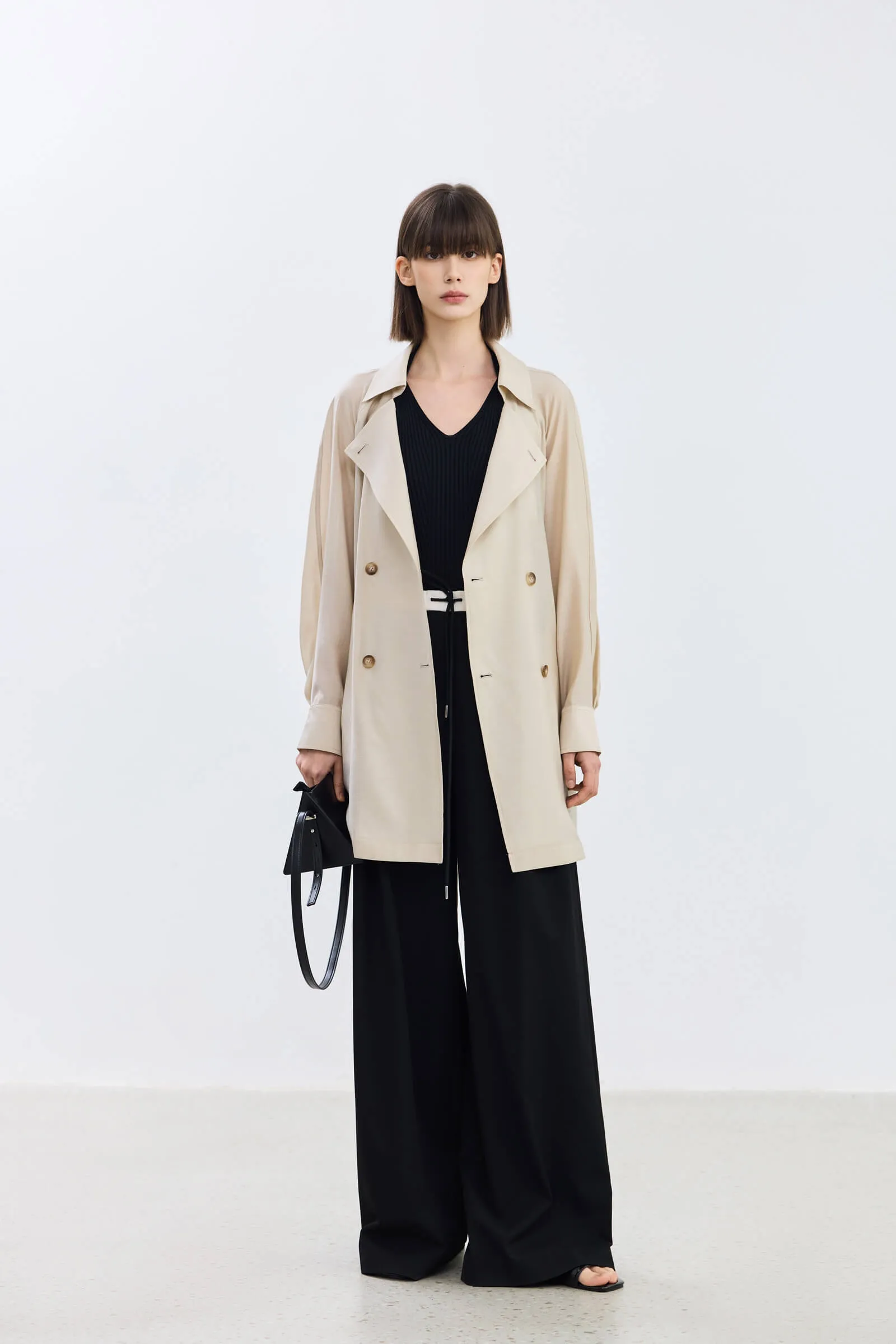 LILY British Retro Trench Coat