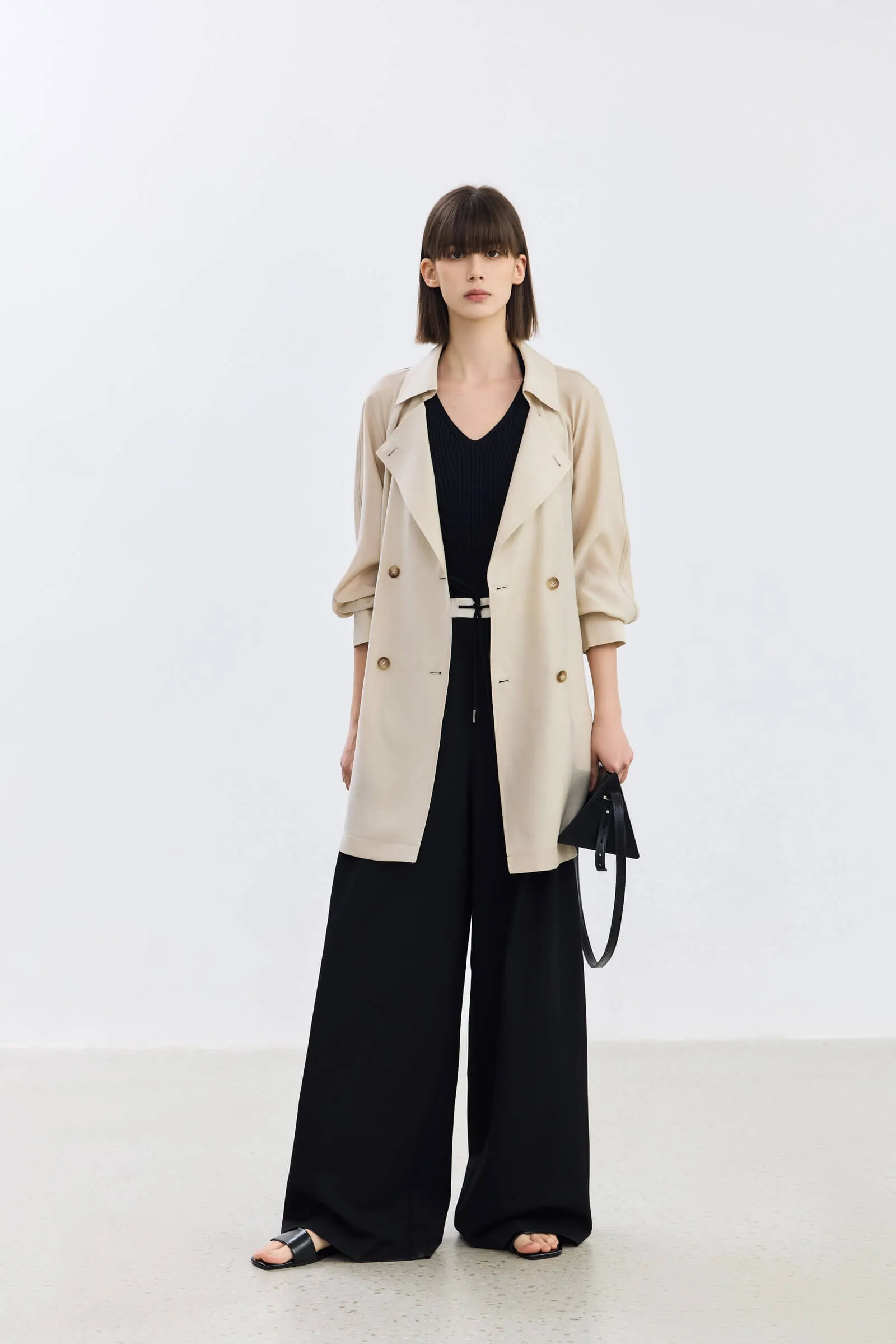 LILY British Retro Trench Coat