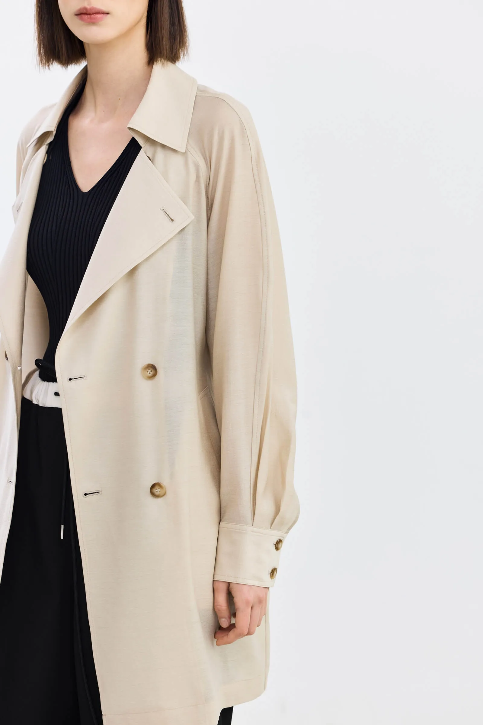 LILY British Retro Trench Coat