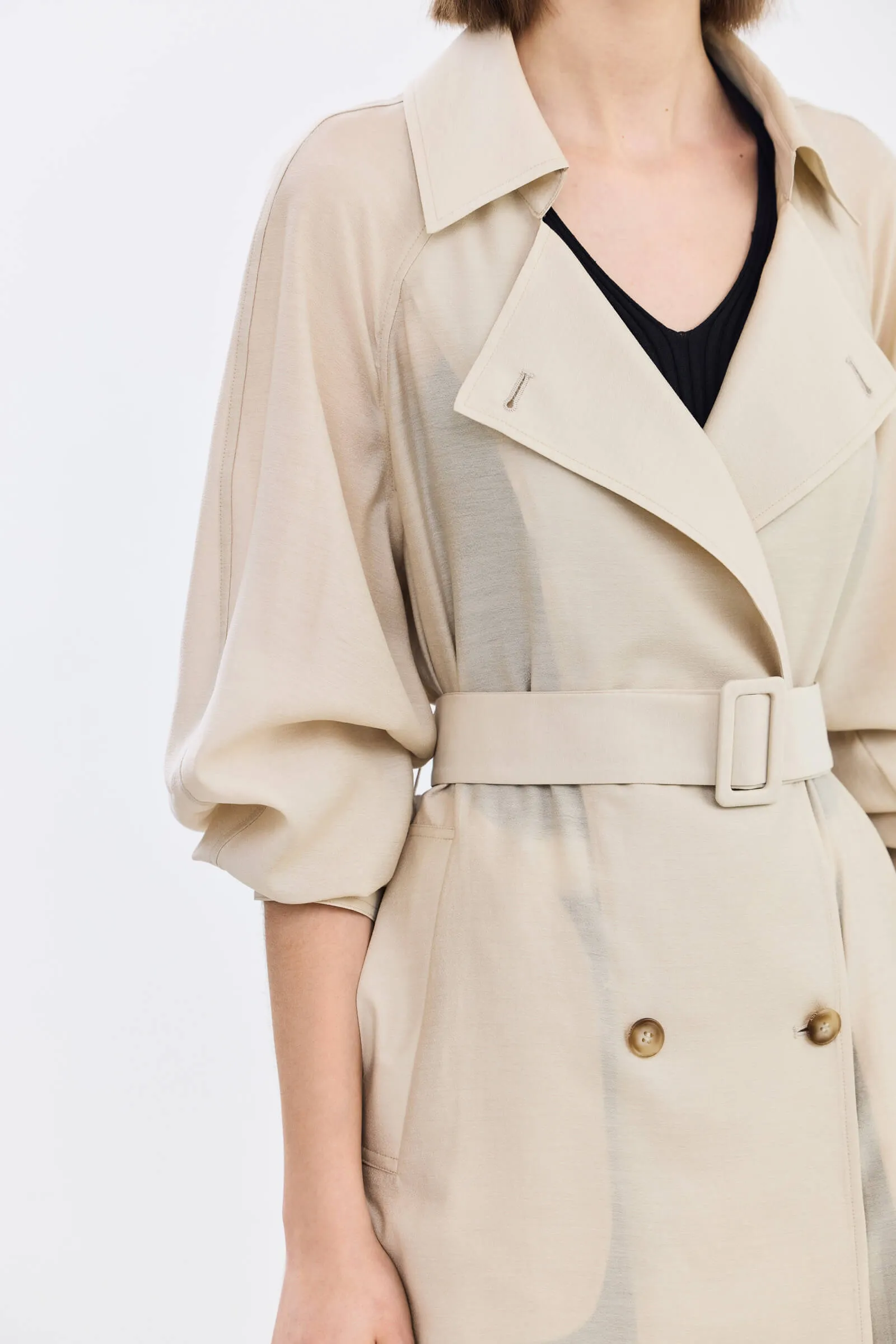 LILY British Retro Trench Coat