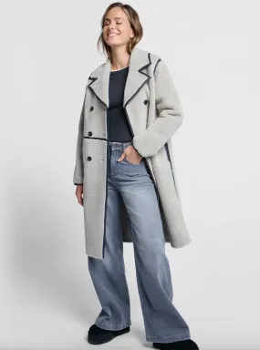 Long Teddy Coat in Dove Grey