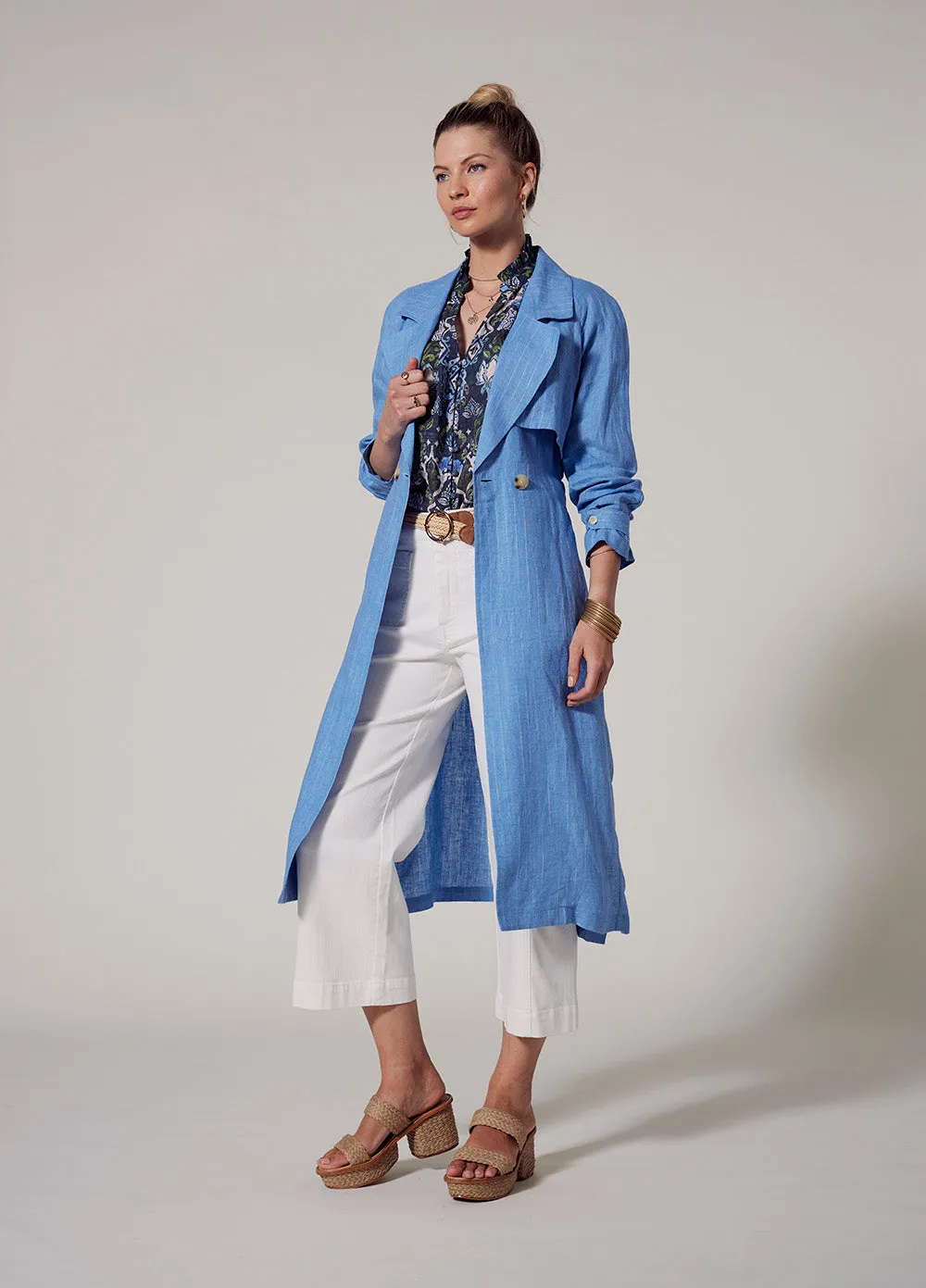 Loobies Story Chianti Trench Coat – Blue Bell