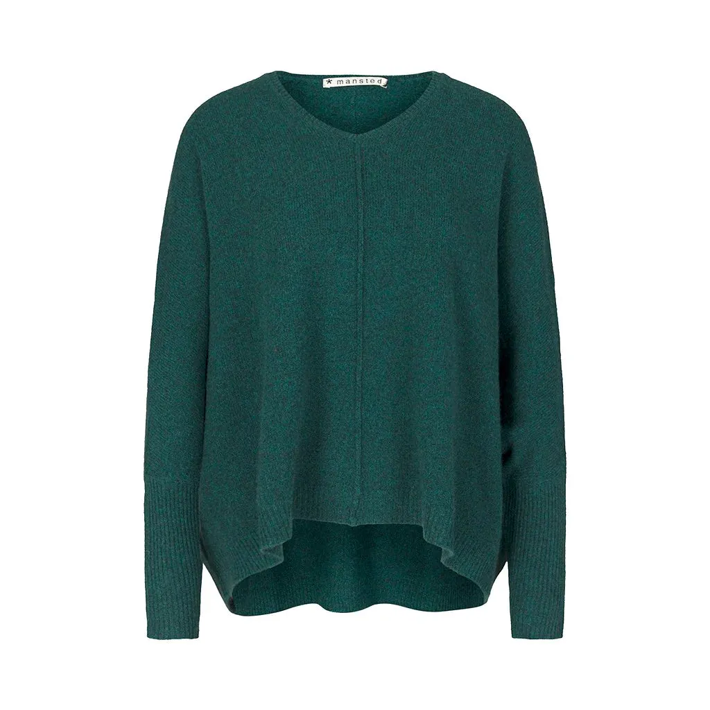 Mansted - Zorro Yak Wool Over Size Jumper Cold Green