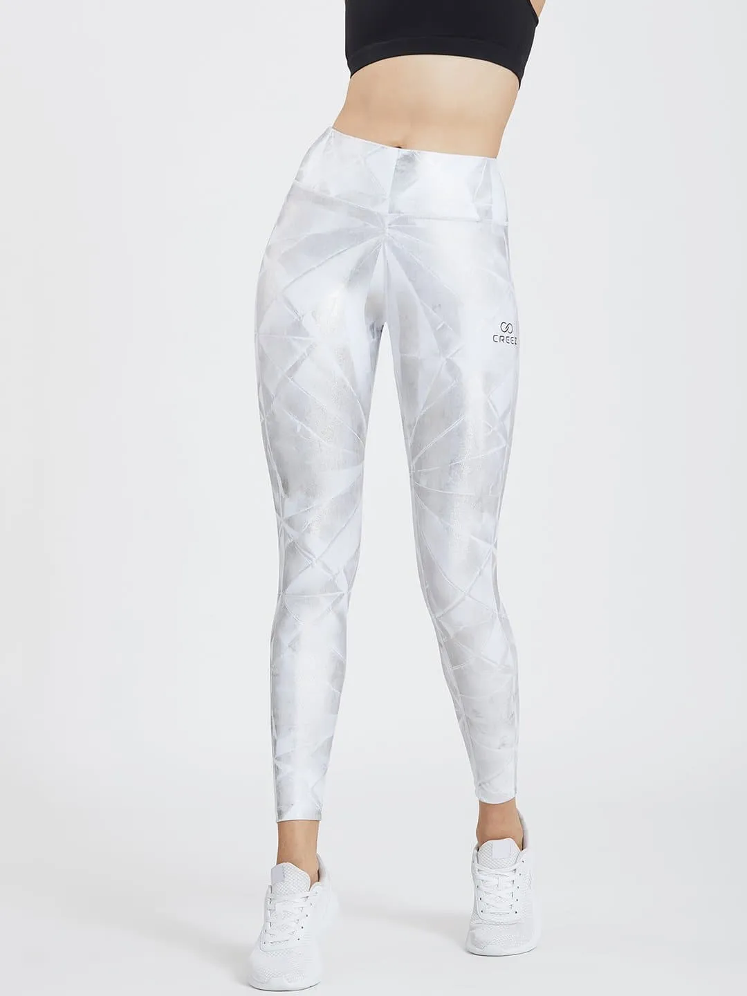 Maxtreme Gold Foil Printed Full Length Leggings