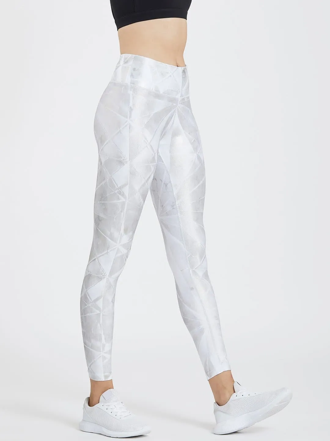 Maxtreme Gold Foil Printed Full Length Leggings