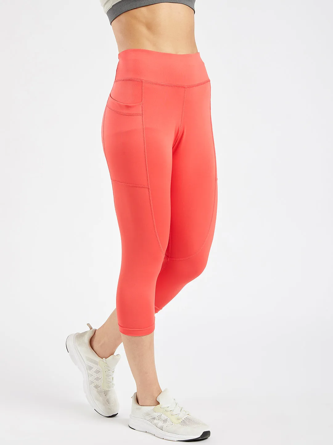 Maxtreme Power me Pink Pocket Capri Leggings