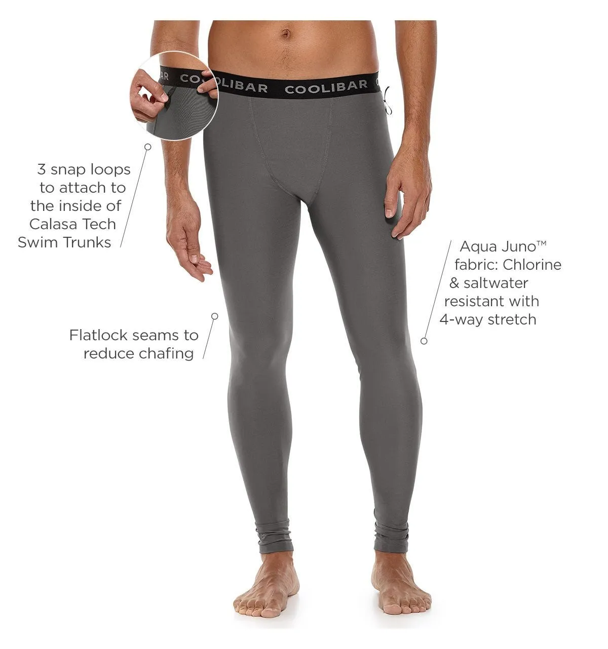 Men's Calasa Tech Swim Trunk Tights  |  Smoke Grey