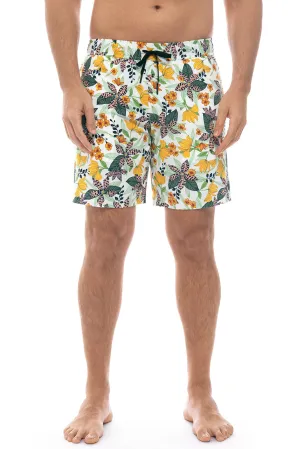 Men's Kahuna Swimming Shorts  |  Apricot Crush Floral Paradise