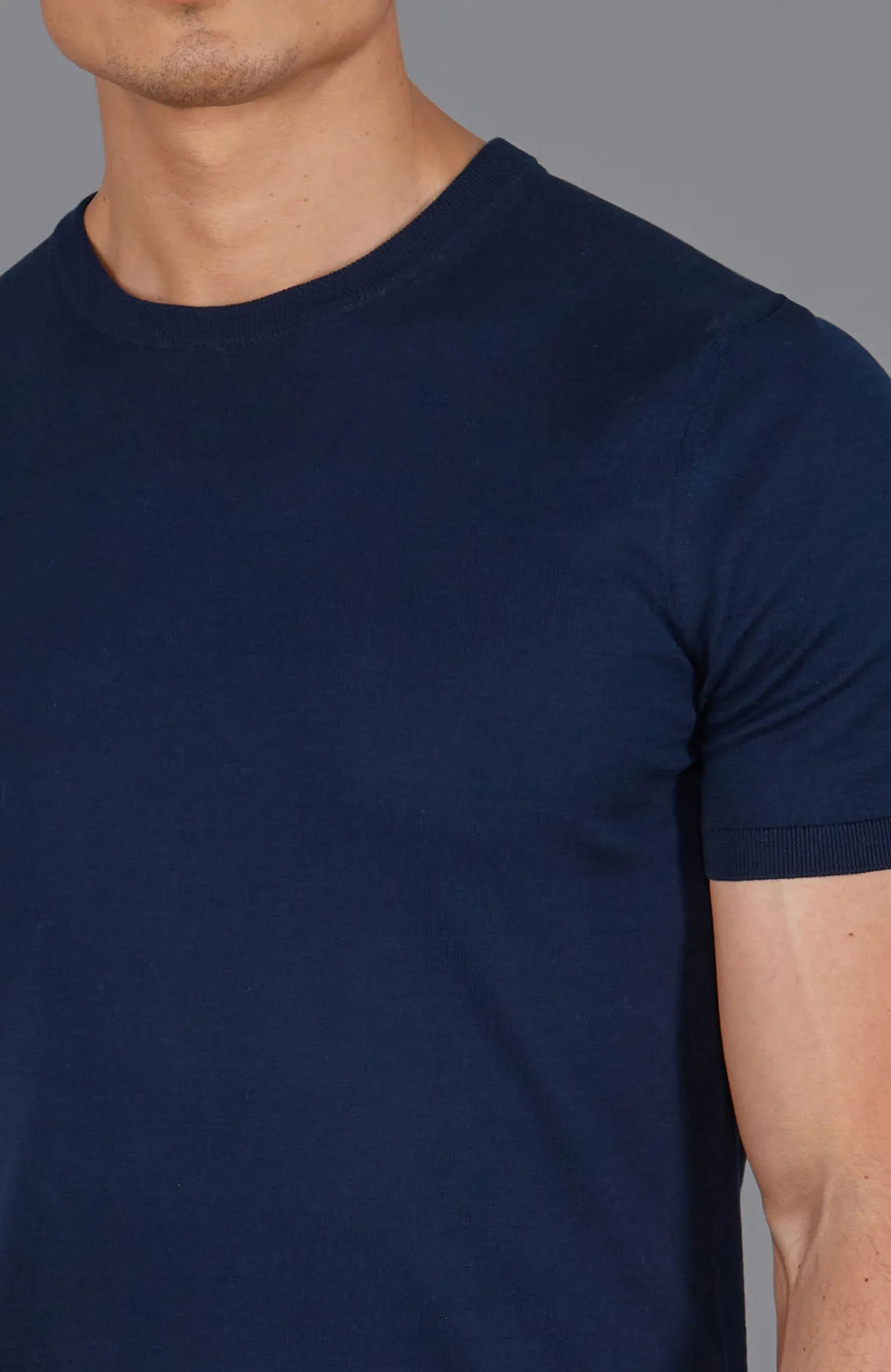 Mens Superfine Merino Wool Knitted T-Shirt