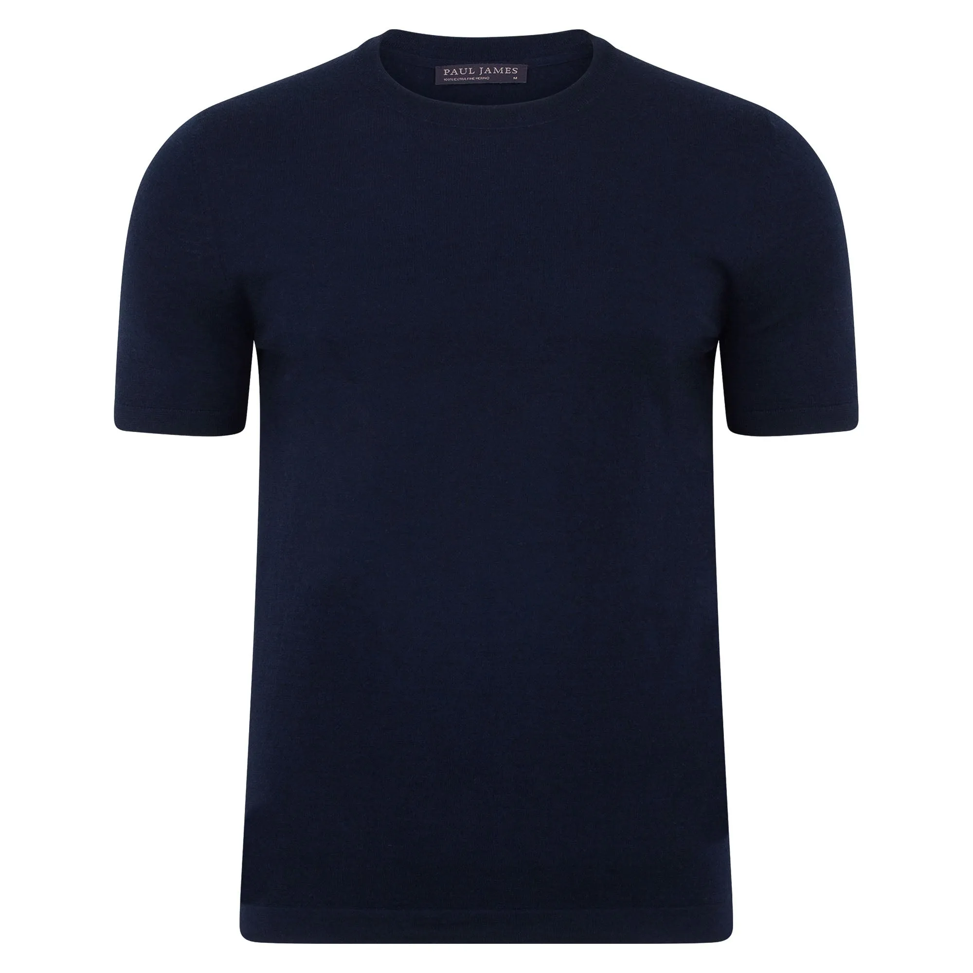 Mens Superfine Merino Wool Knitted T-Shirt