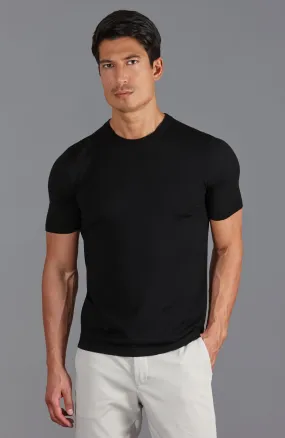 Mens Superfine Merino Wool Knitted T-Shirt