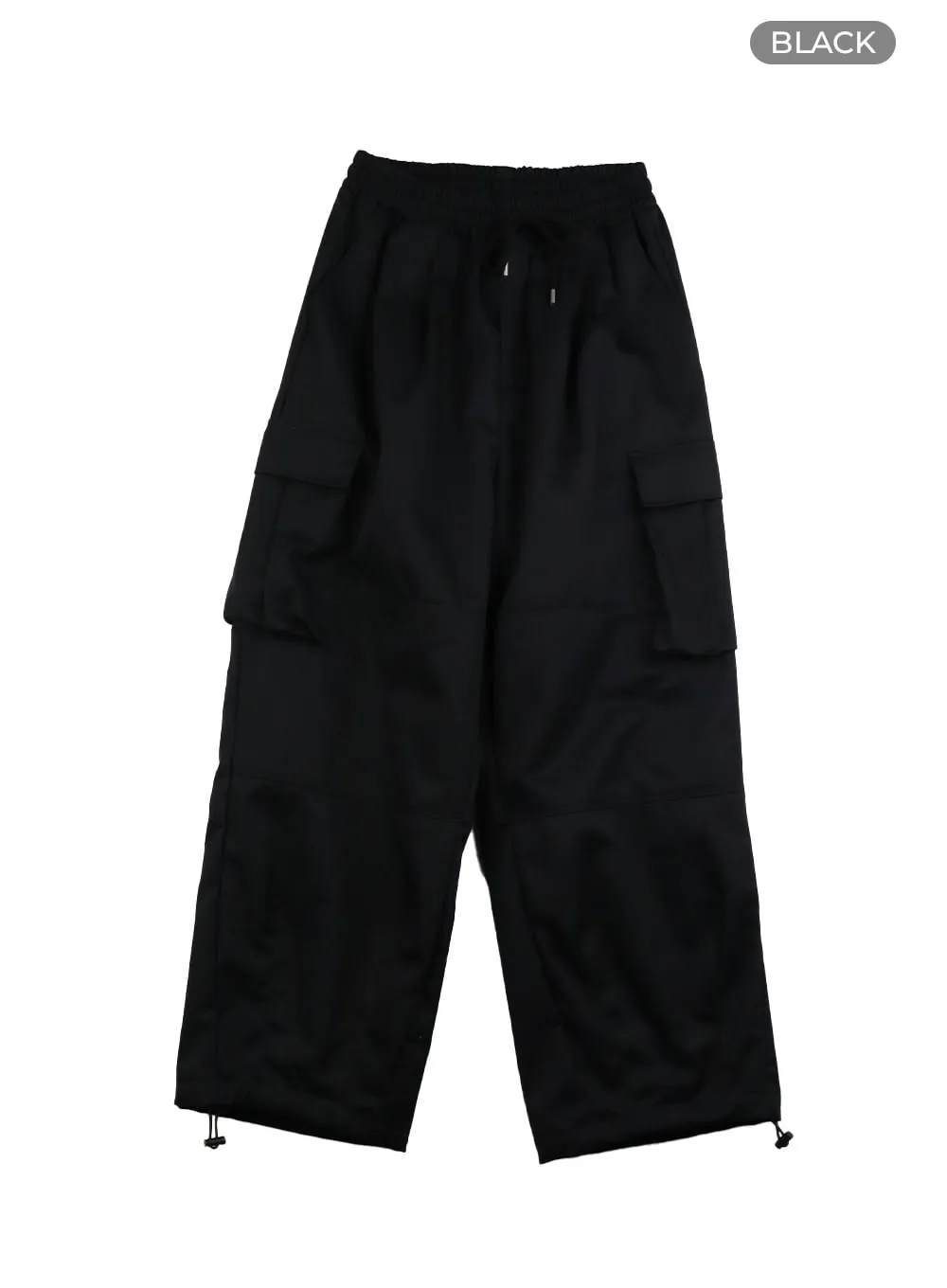 Men's Wide Fit Cargo Pants (Black) IY402