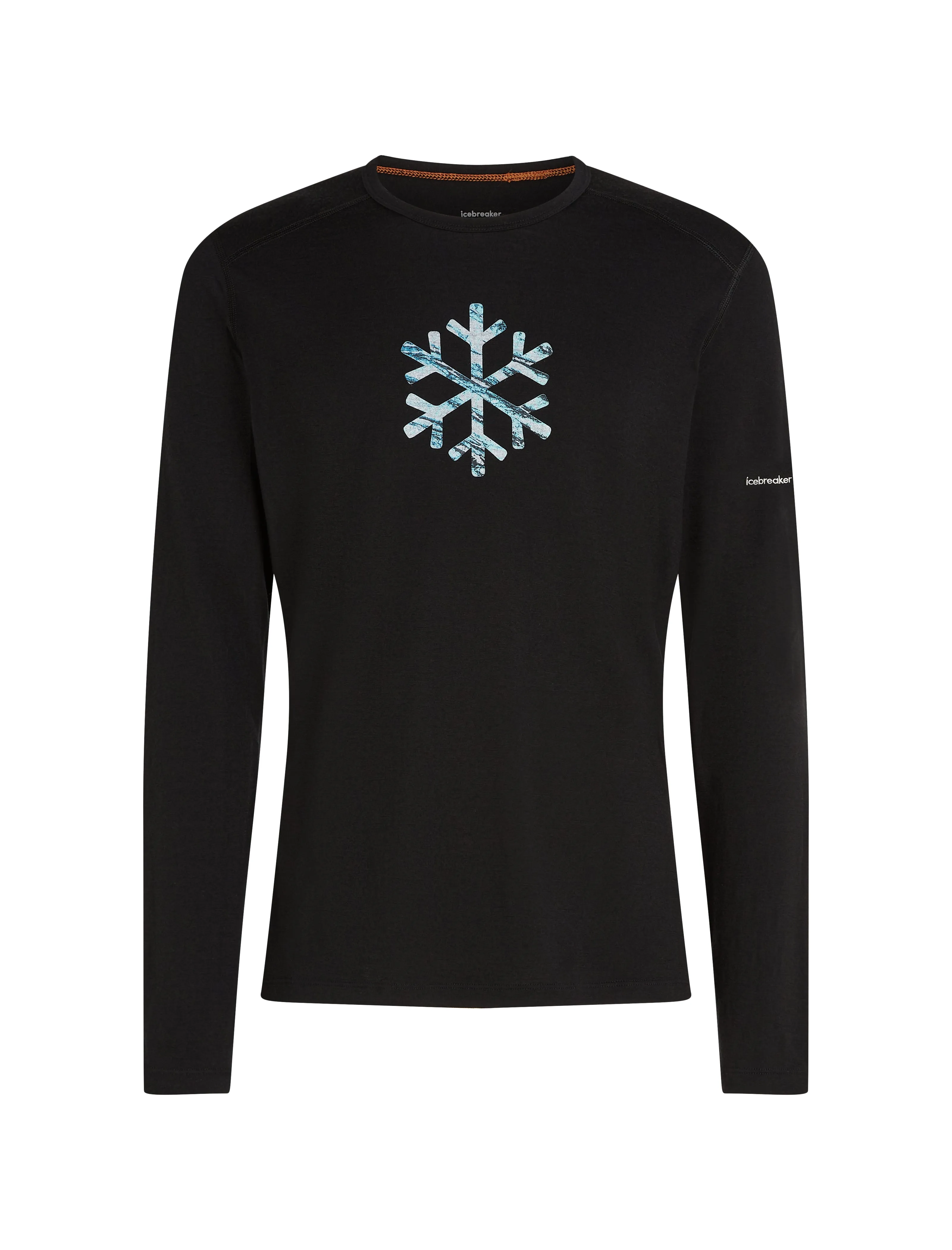 Merino 200 Oasis Long Sleeve Crewe Thermal Top - Pow Black