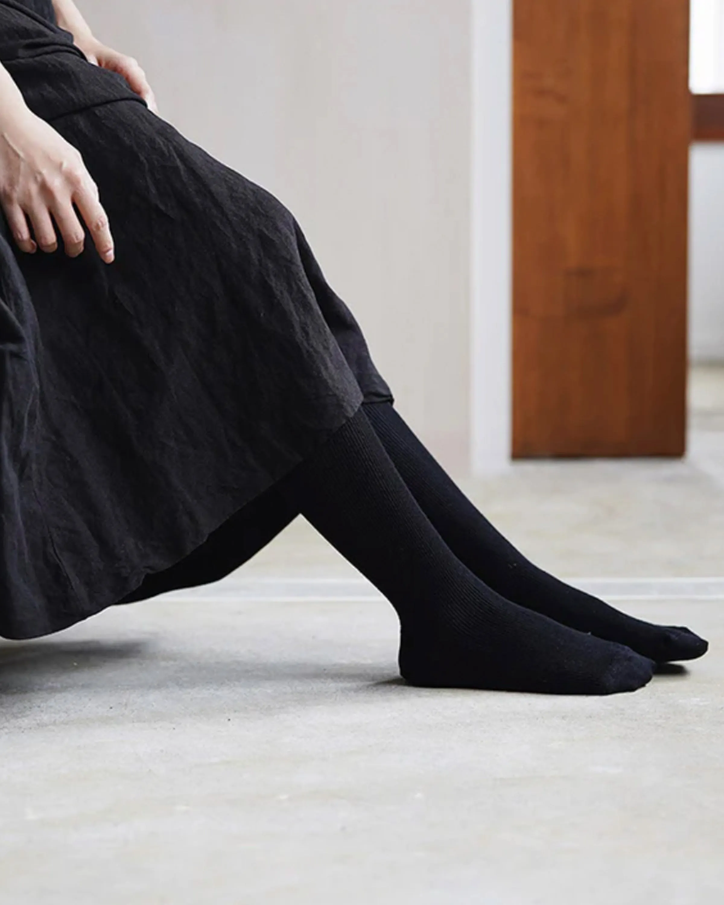 Merino Wool Ribbed Tights