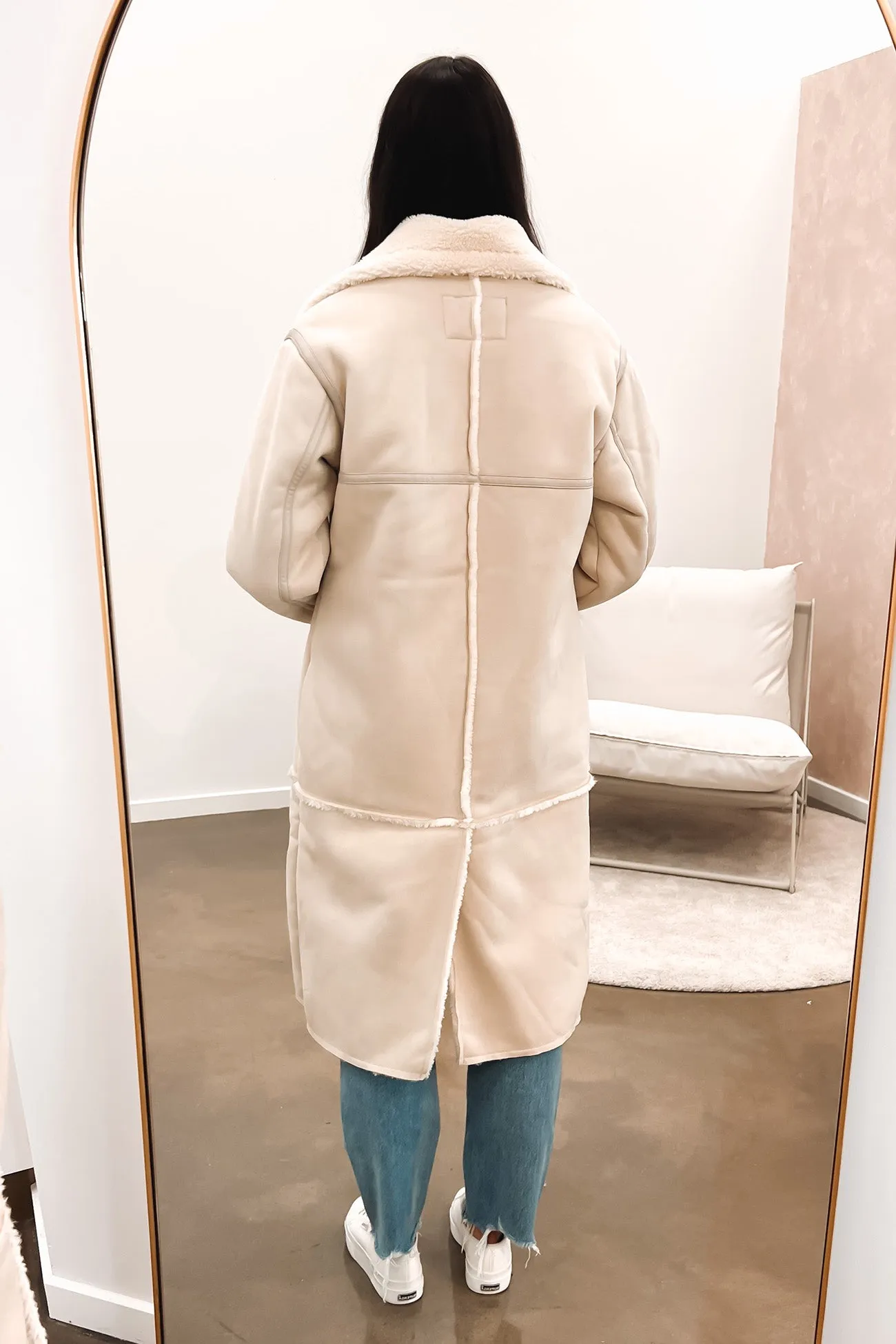 Mia Sherpa Coat Natural