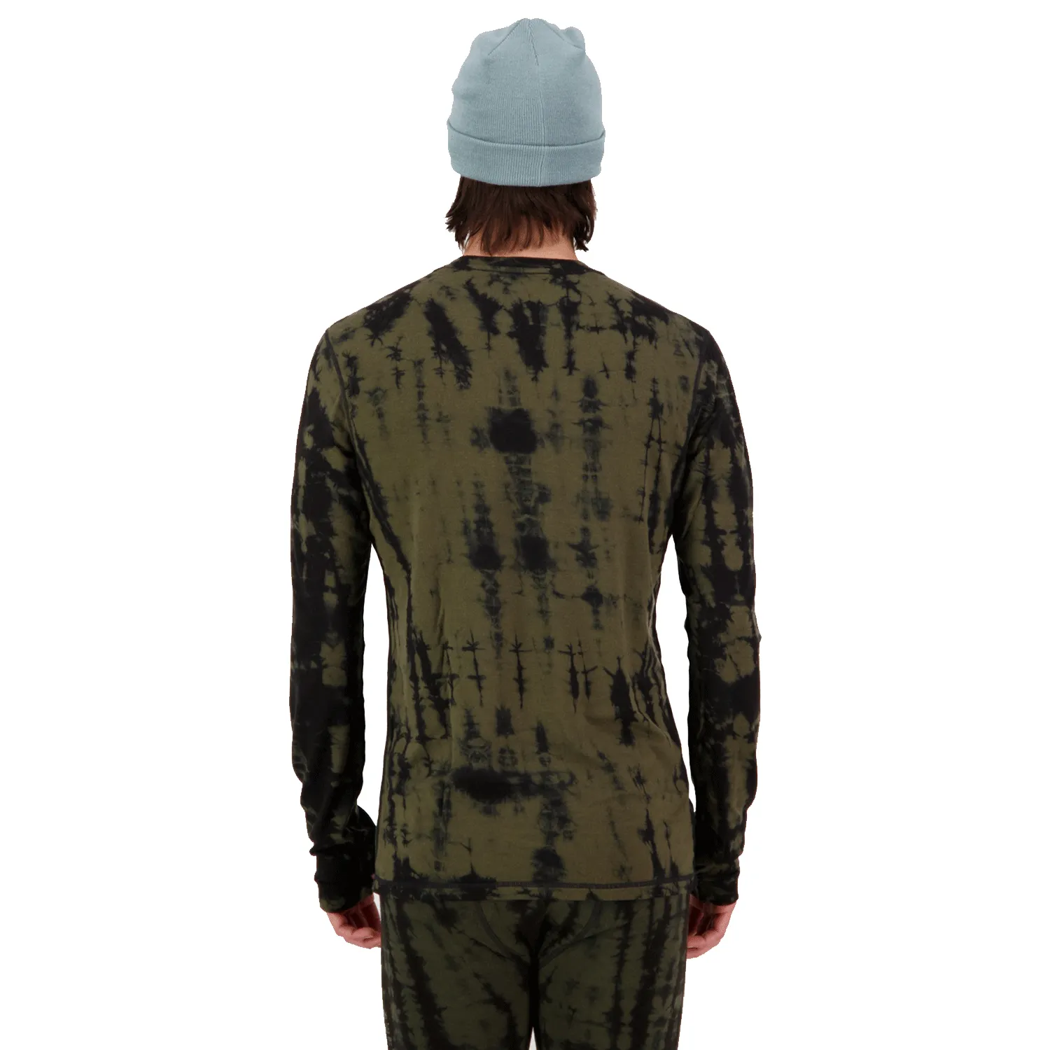 Mons Royale Men's Cascade Merino Flex 200 Top Olive Tie Dye