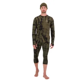 Mons Royale Men's Cascade Merino Flex 200 Top Olive Tie Dye