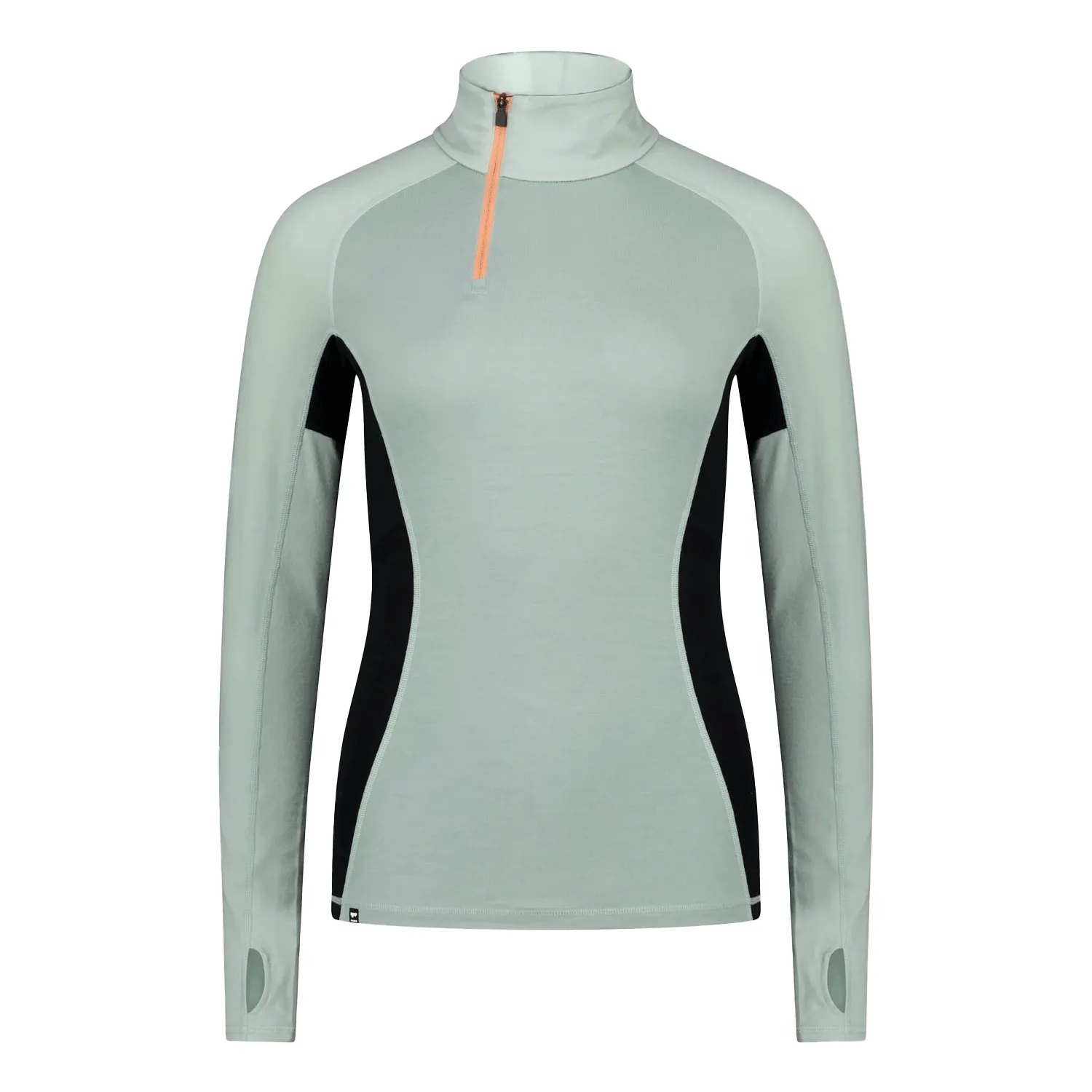 Mons Royale Women's Olympus Half Zip Top 2025 Glacier/Dew/Black