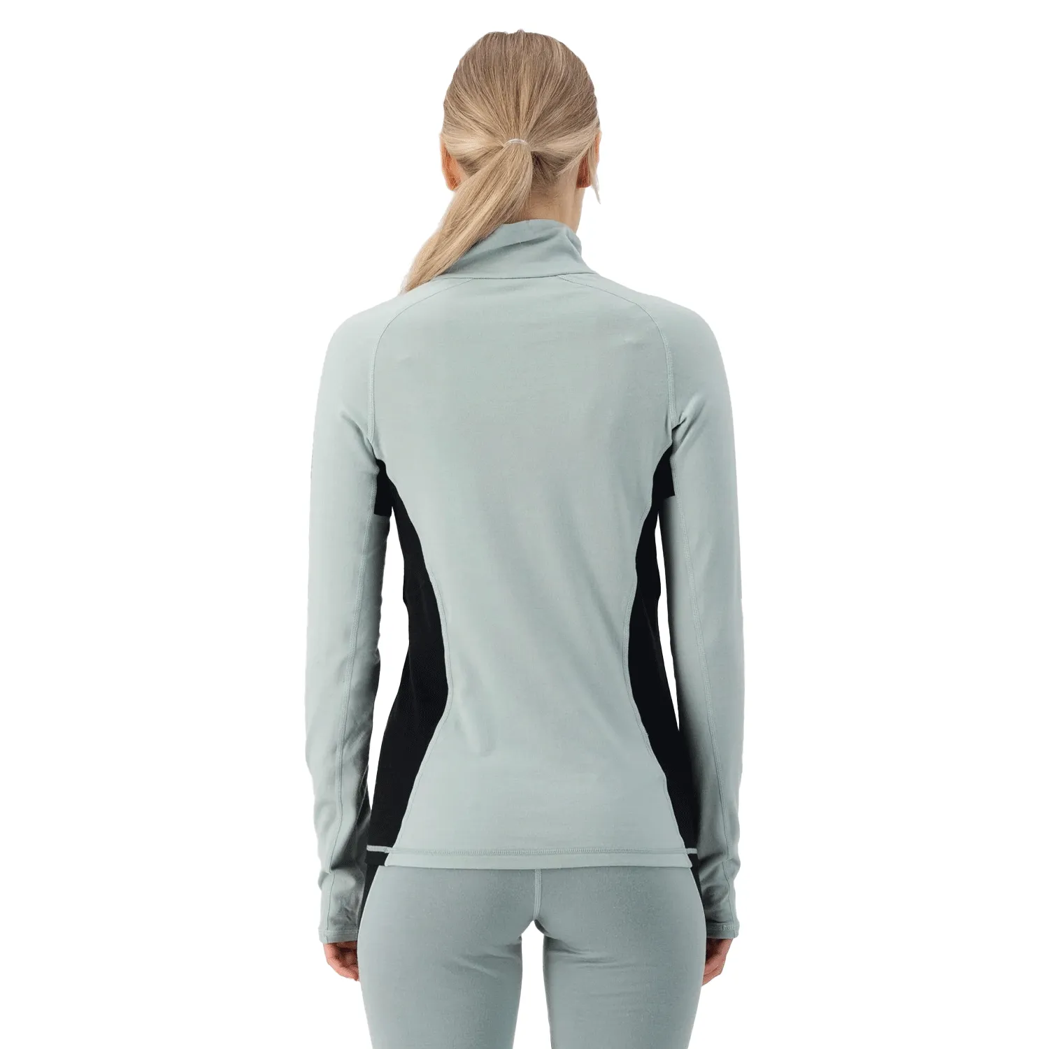 Mons Royale Women's Olympus Half Zip Top 2025 Glacier/Dew/Black