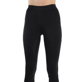 Montar MoMeadow Ladies Hybrid Pull On Riding Tights, Black