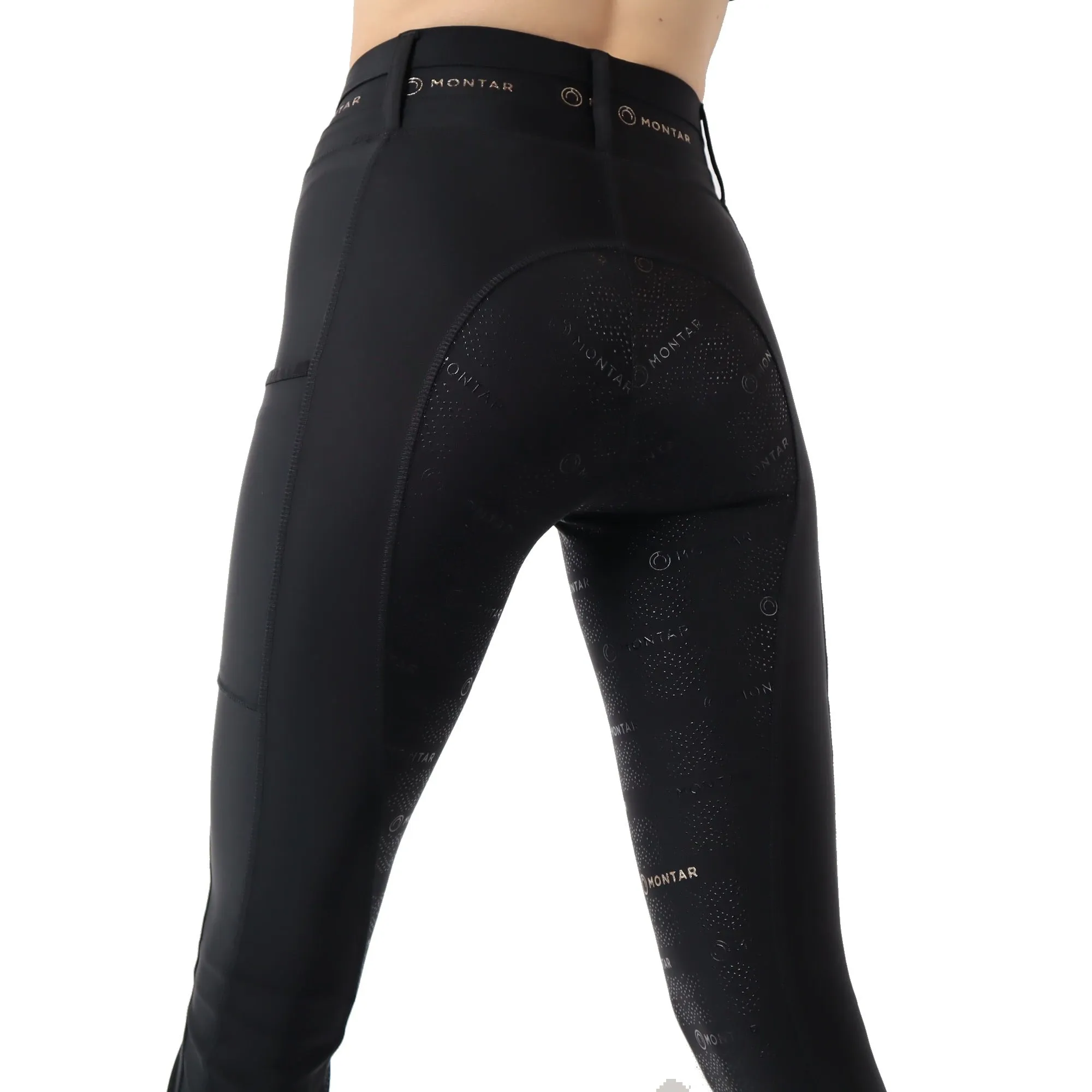 Montar Shelby ShapeTight Ladies High Rise Full Grip Riding Leggings, Black