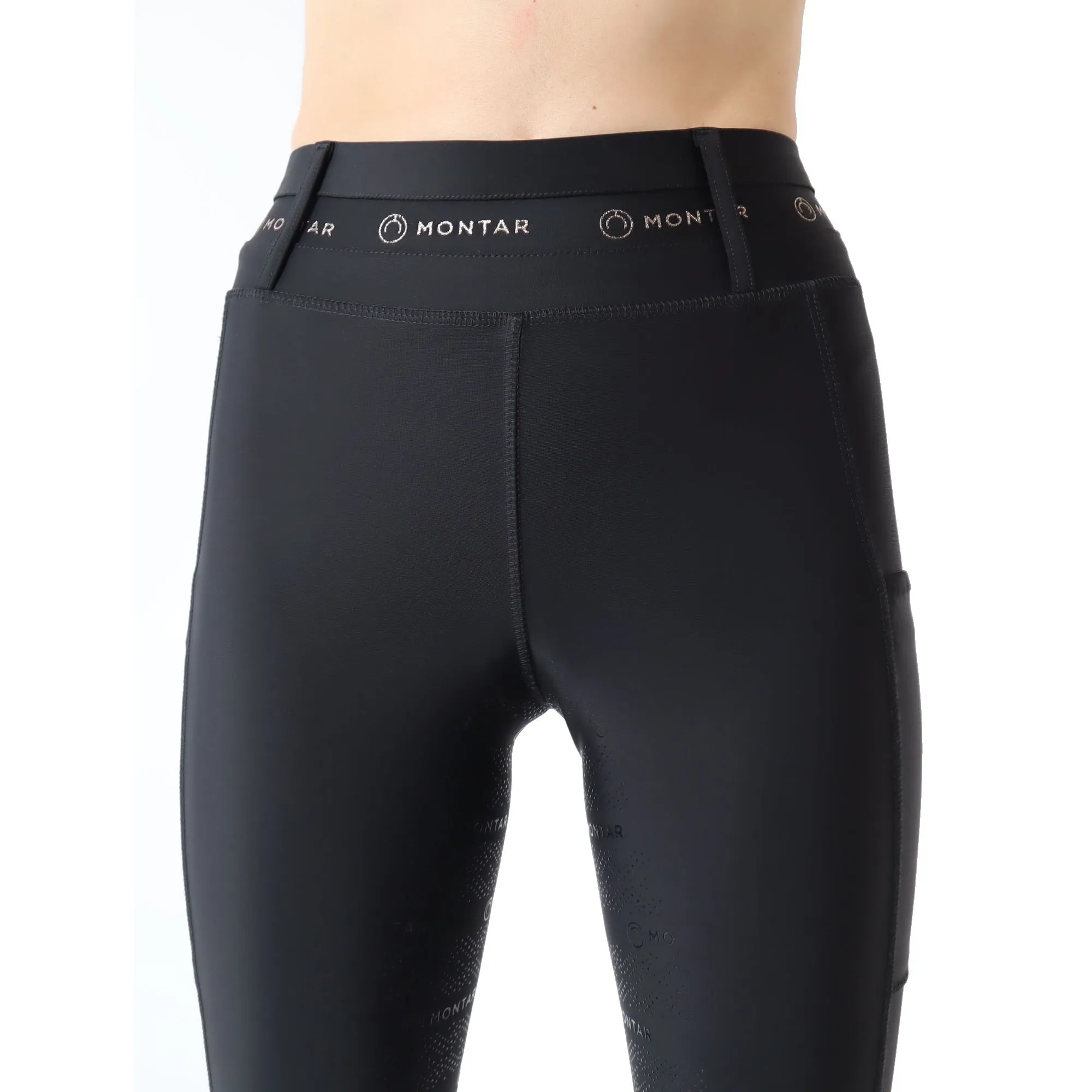 Montar Shelby ShapeTight Ladies High Rise Full Grip Riding Leggings, Black