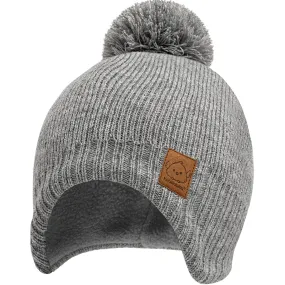 Muff Knitted Beanie (Gray)