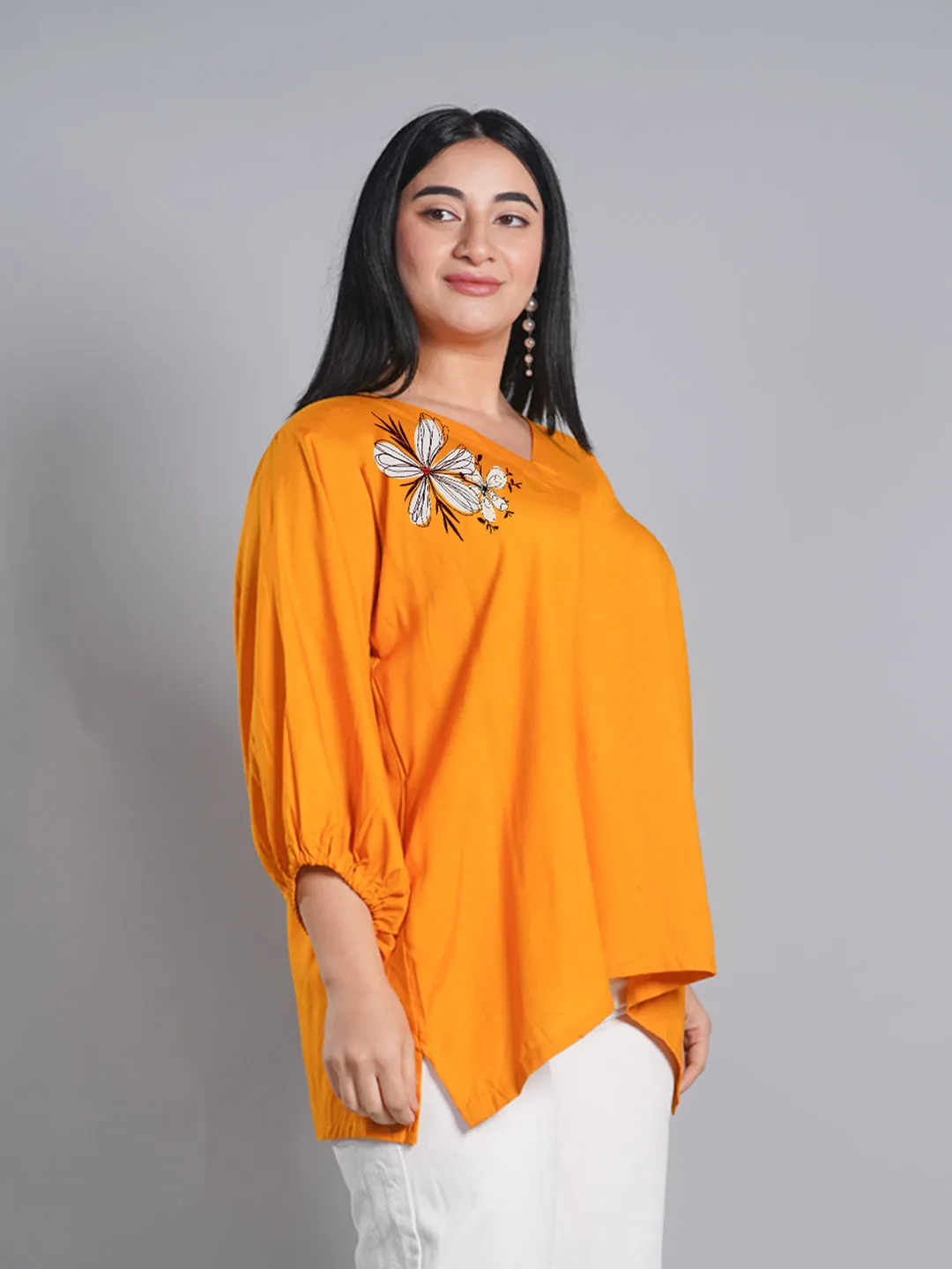 Mustard Rayon Top - SunflowerSunshine