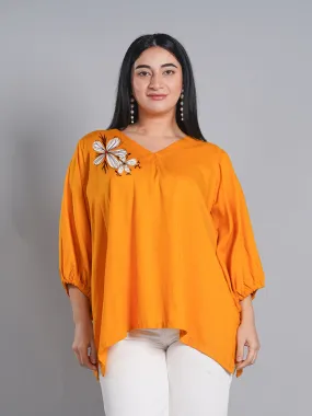 Mustard Rayon Top - SunflowerSunshine