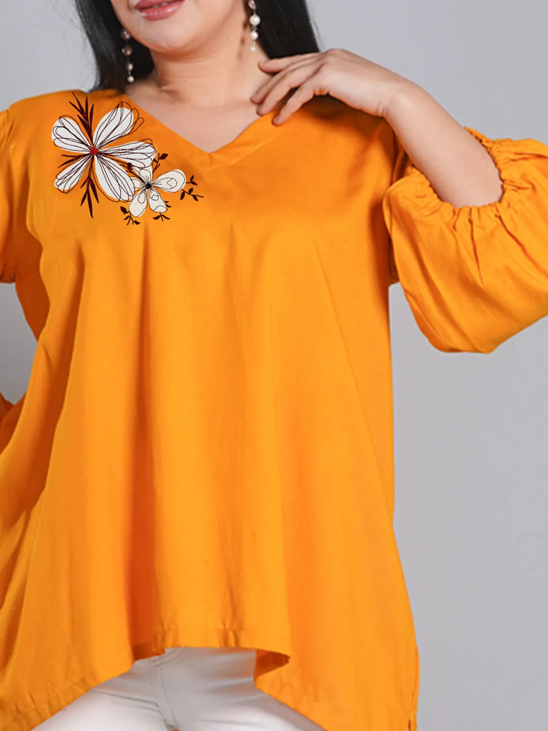 Mustard Rayon Top - SunflowerSunshine