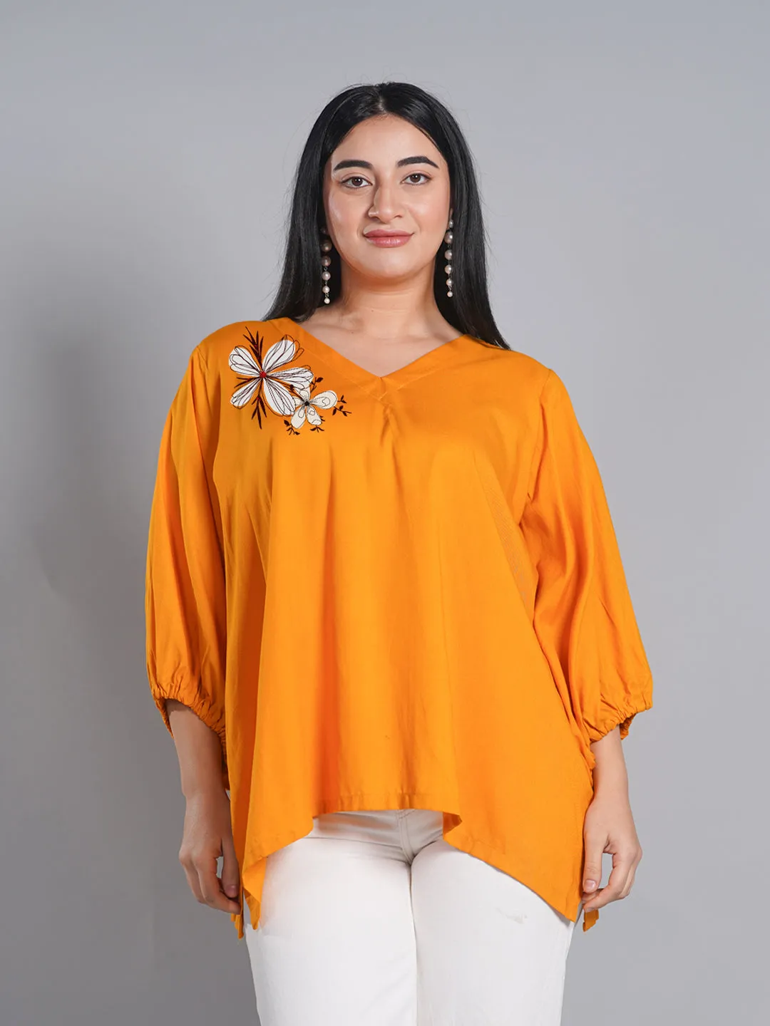 Mustard Rayon Top - SunflowerSunshine