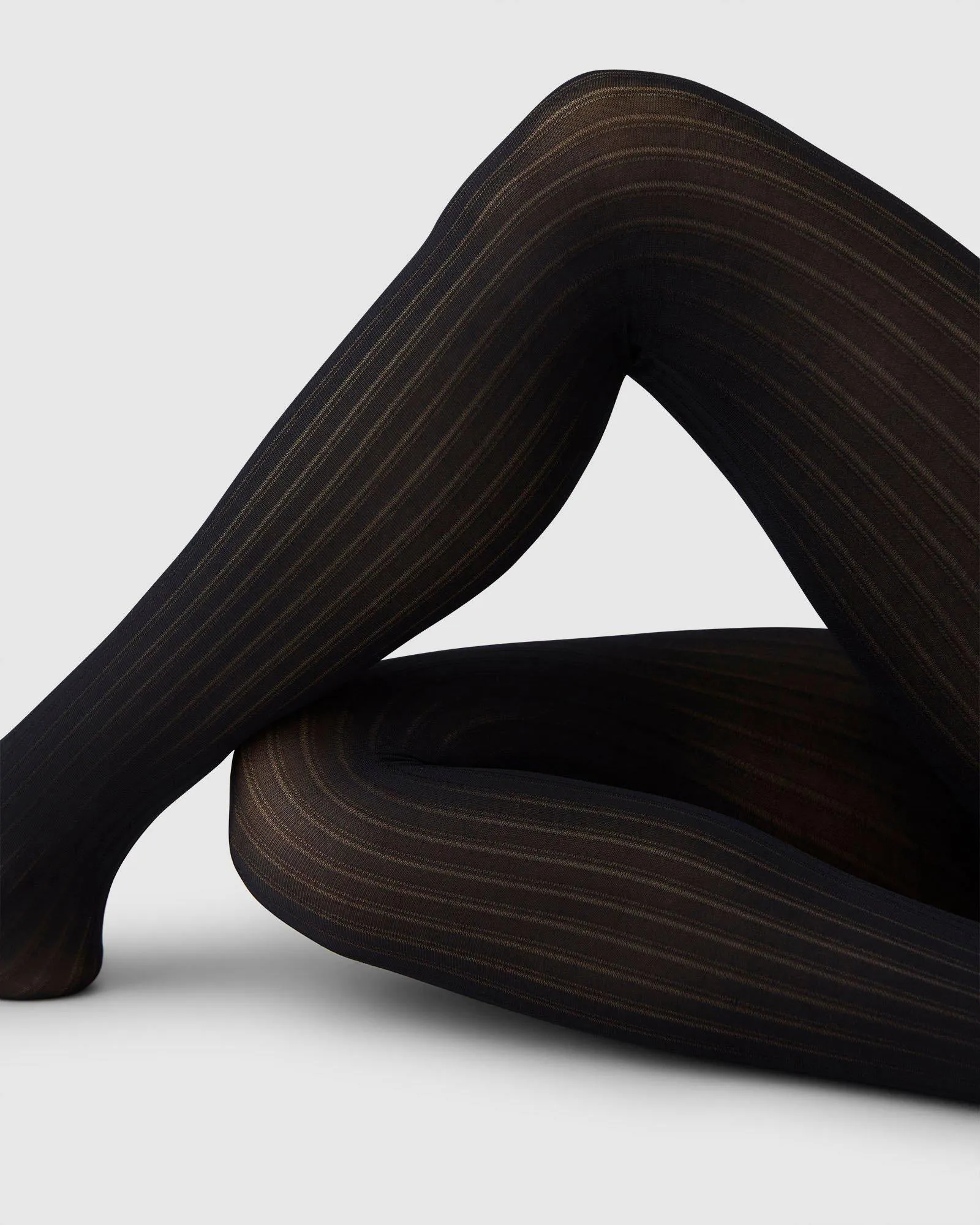 Natalie Stripe Tights Black