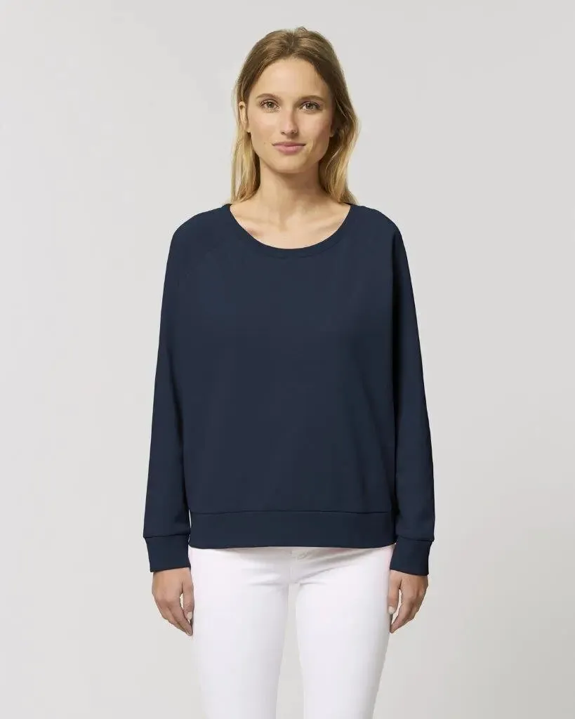 Navy organic sweatshirt for women